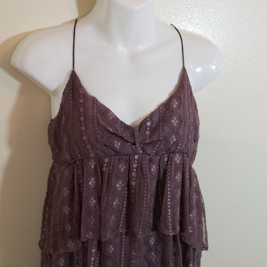 NWT Geren Ford Size 4 Mauve Layered Lace Dress
