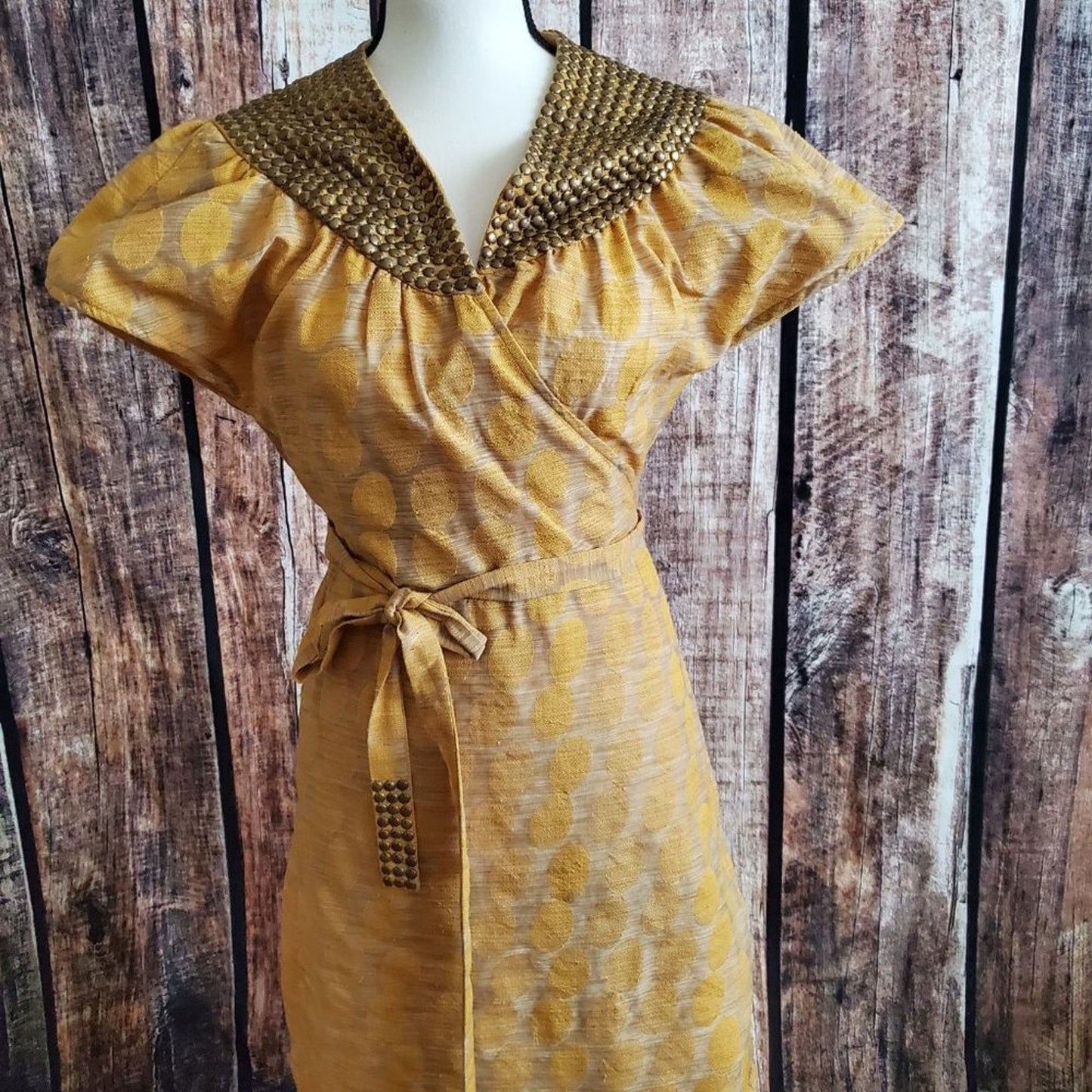 Gryphon New York Size Large Wrap Golden Tunic Top or Dress