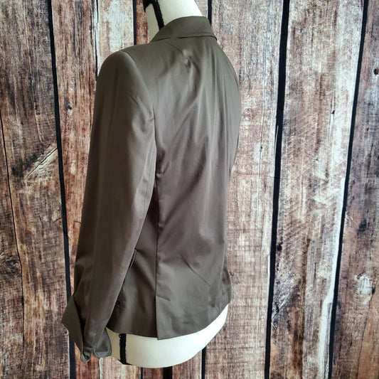NWT Modern Akris Punto Khaki Size 6 Suit Jacket