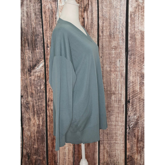 New The Row Oversized V-Neck Cashmere Sweater