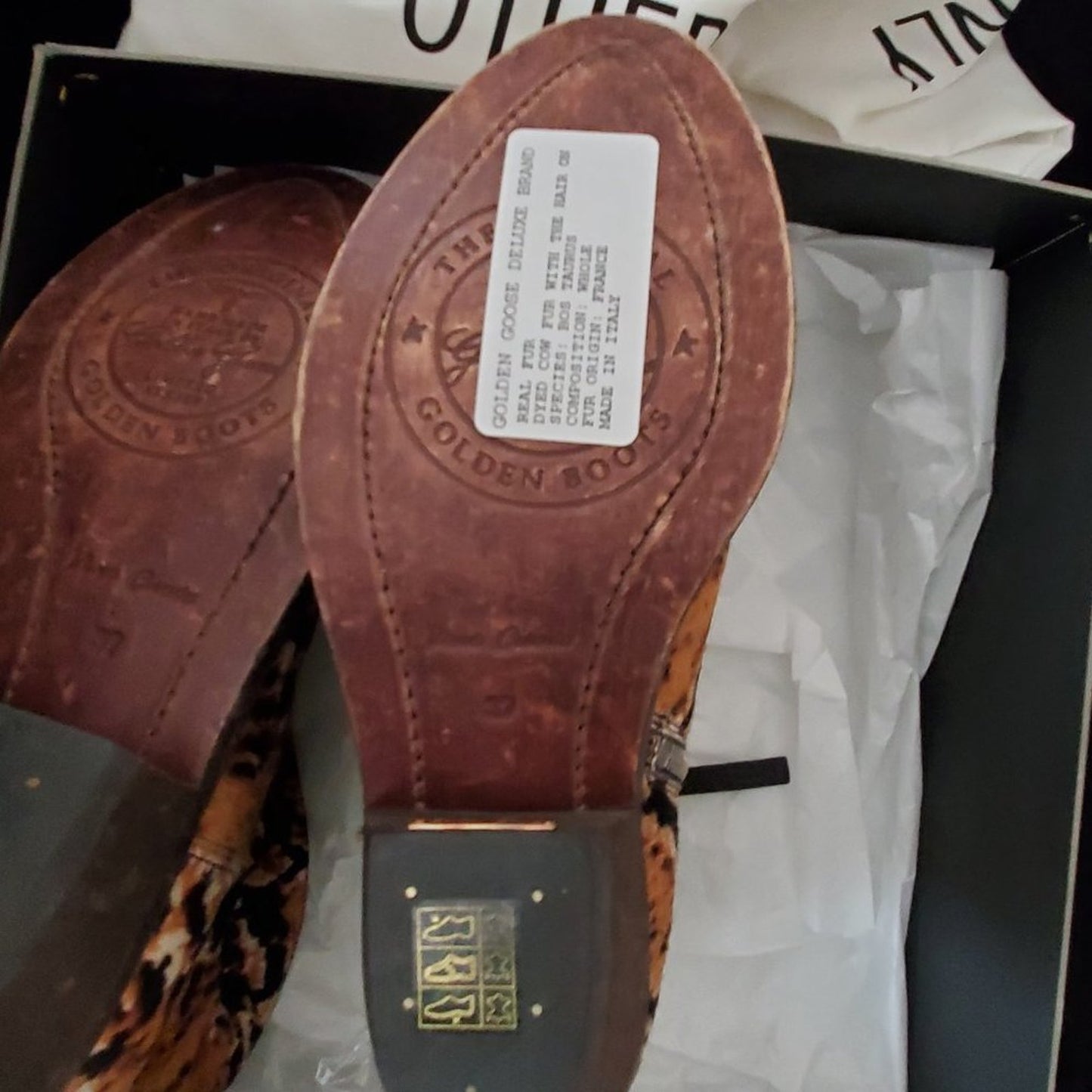 Authentic New in Box! Never Worn! Golden Goose Pony Hair Ankle Boots Size 37/7