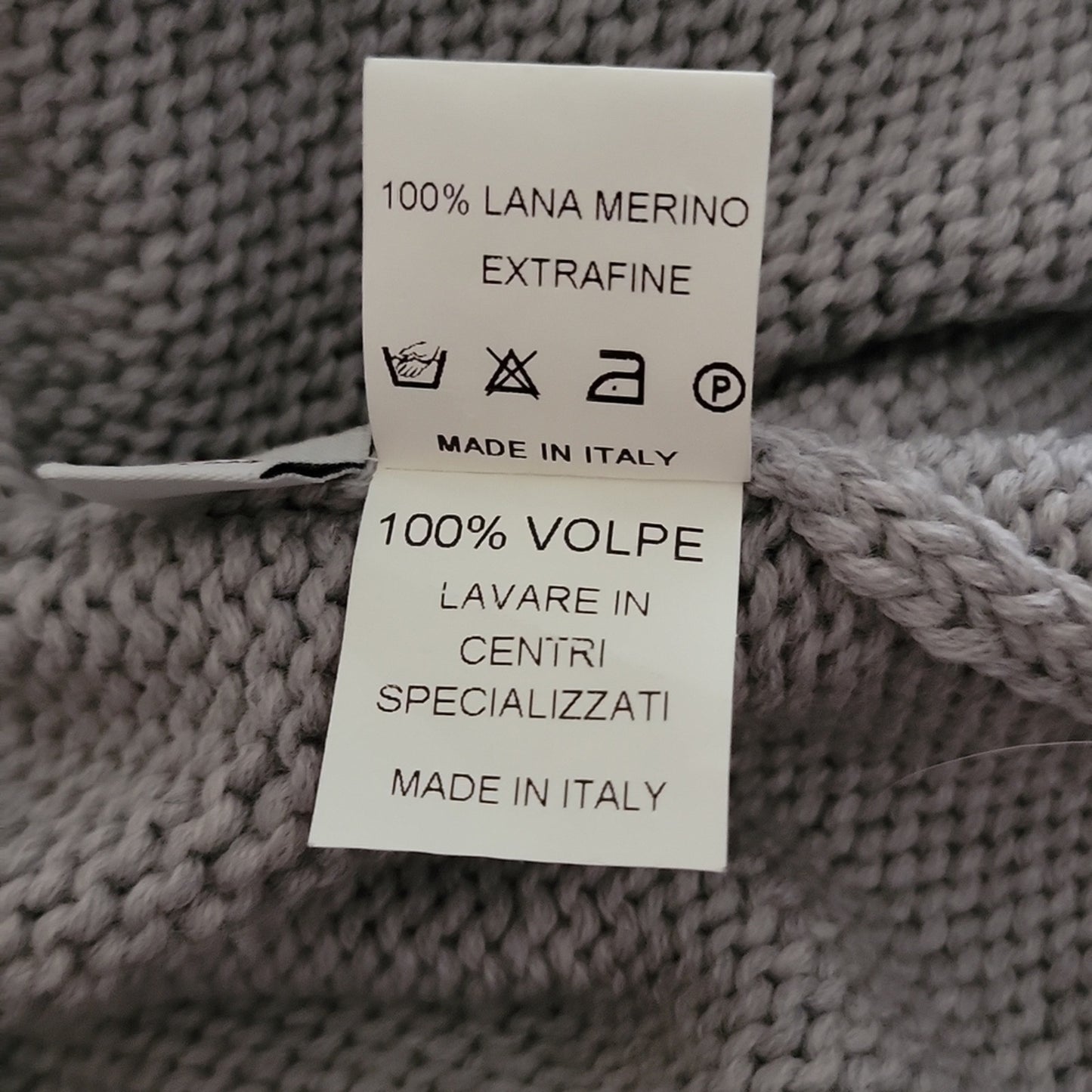 Italian Long Wool and Fox Fur Sweater Size Medium