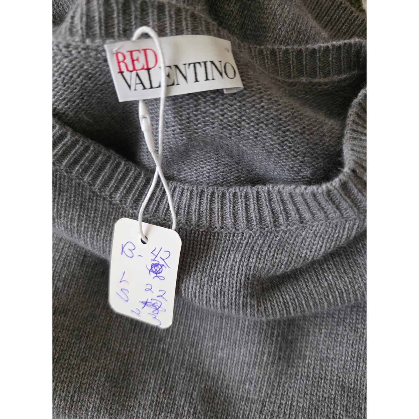 Perfect Valentino Size Small or Medium Sweater with Black Velvet  Lace Up