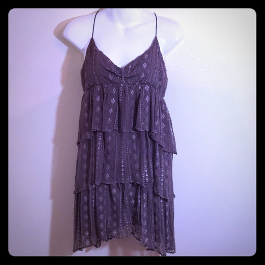 NWT Geren Ford Size 4 Mauve Layered Lace Dress