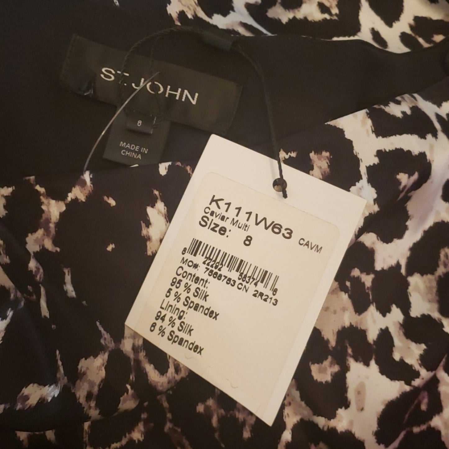 NWT St John Size 8 Cheetah Animal Print Dress