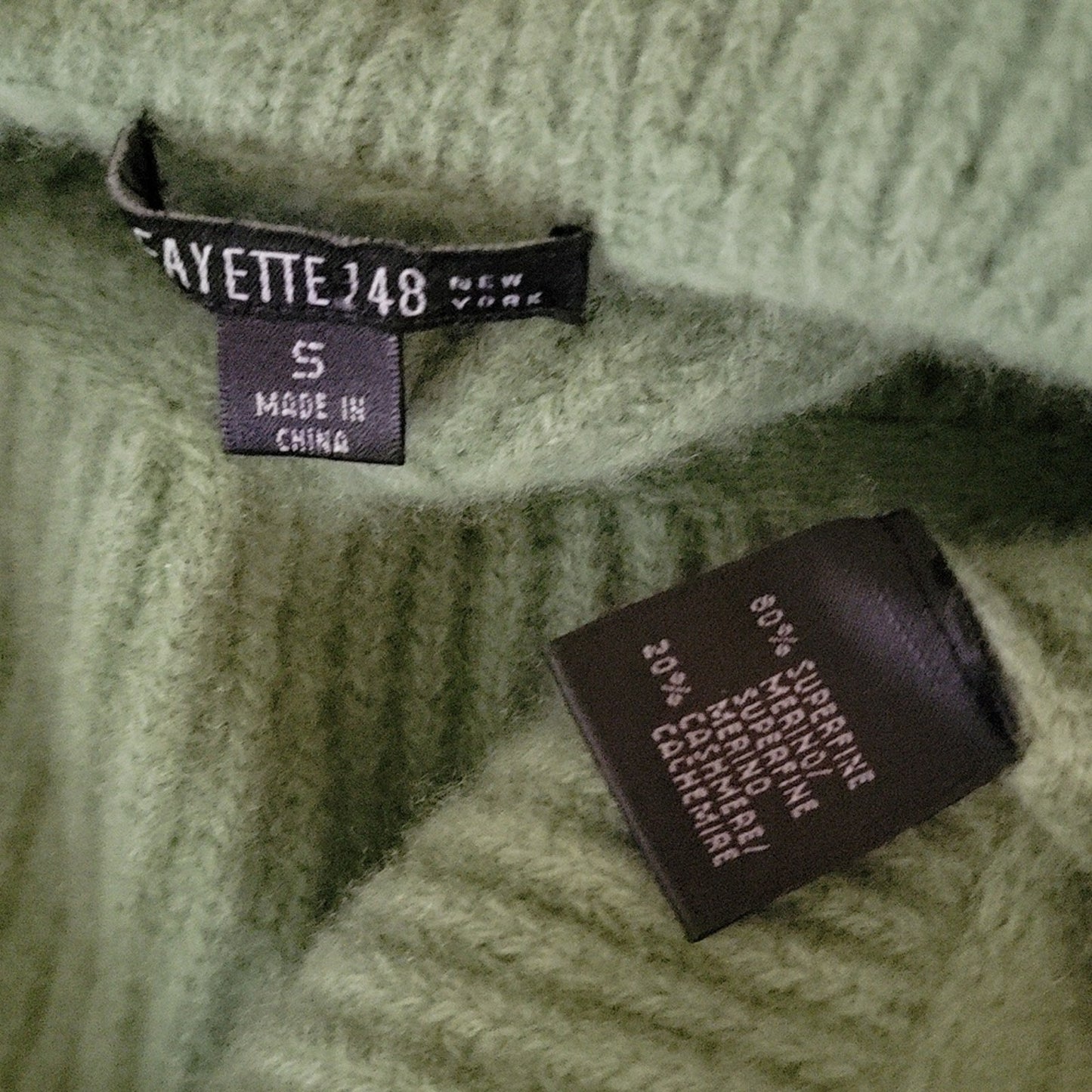 Lafayette 148 New York Size Small Ruffle Ribbed Cardigan