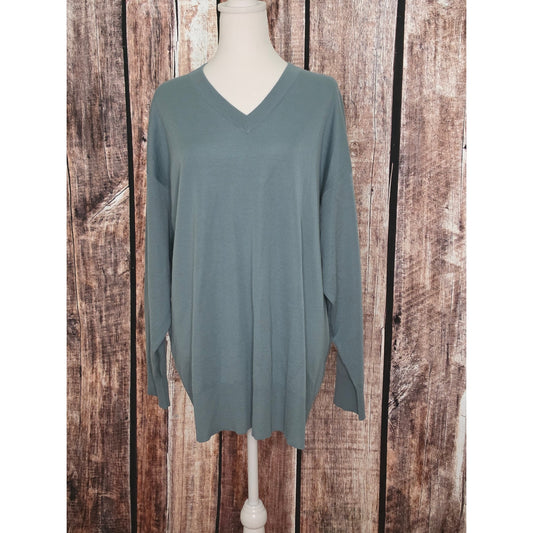 New The Row Oversized V-Neck Cashmere Sweater