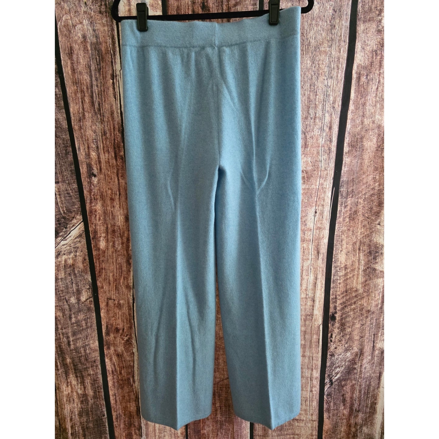NWT Neiman Marcus 100% Cashmere Size Medium Gloss Blue Pants