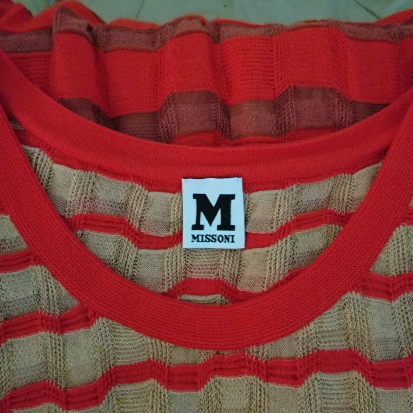 M Missoni Size 42 Italian 6 USA Red Knit Dress