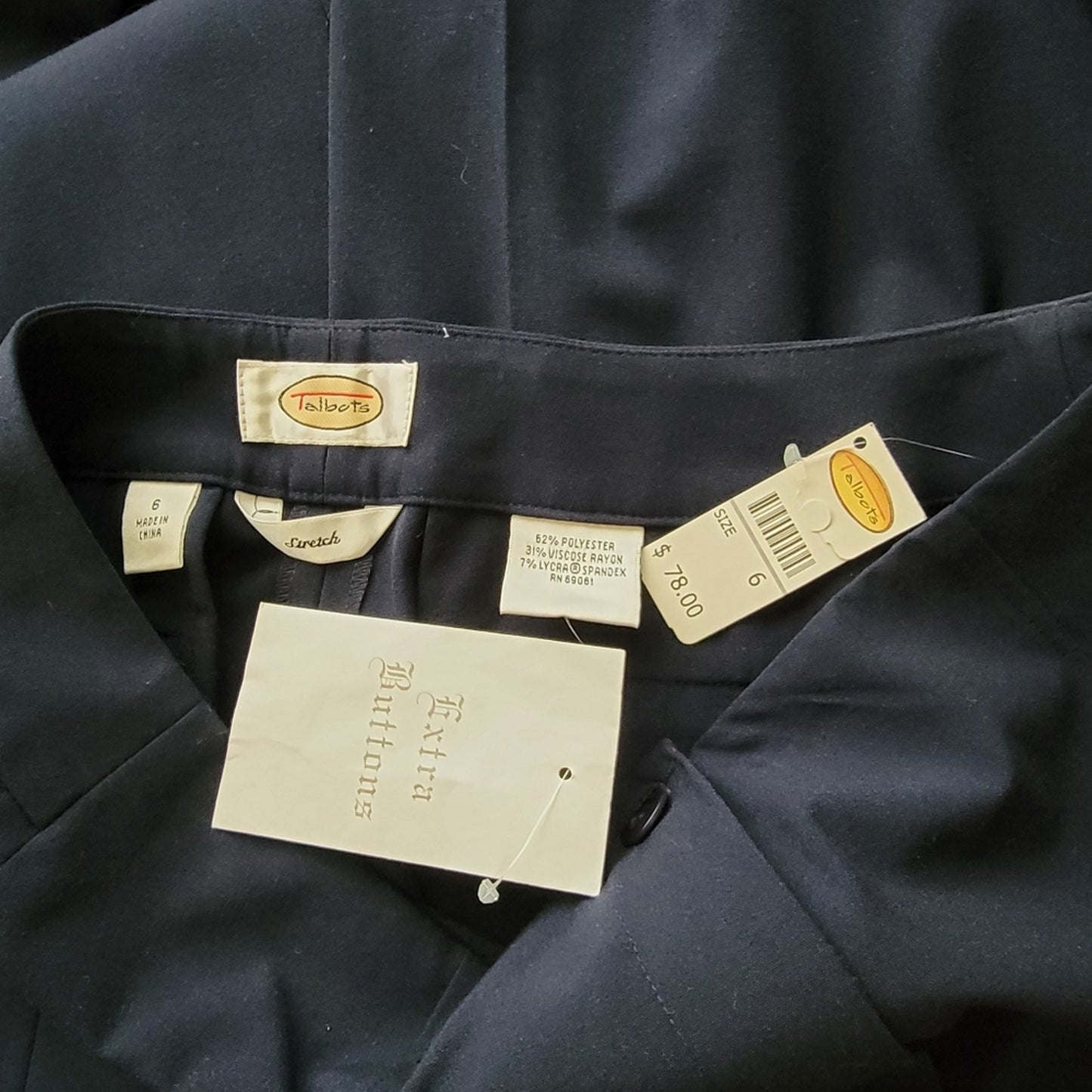 NWT Talbots Navy Blue Size 6 Wide Leg Dress Pants