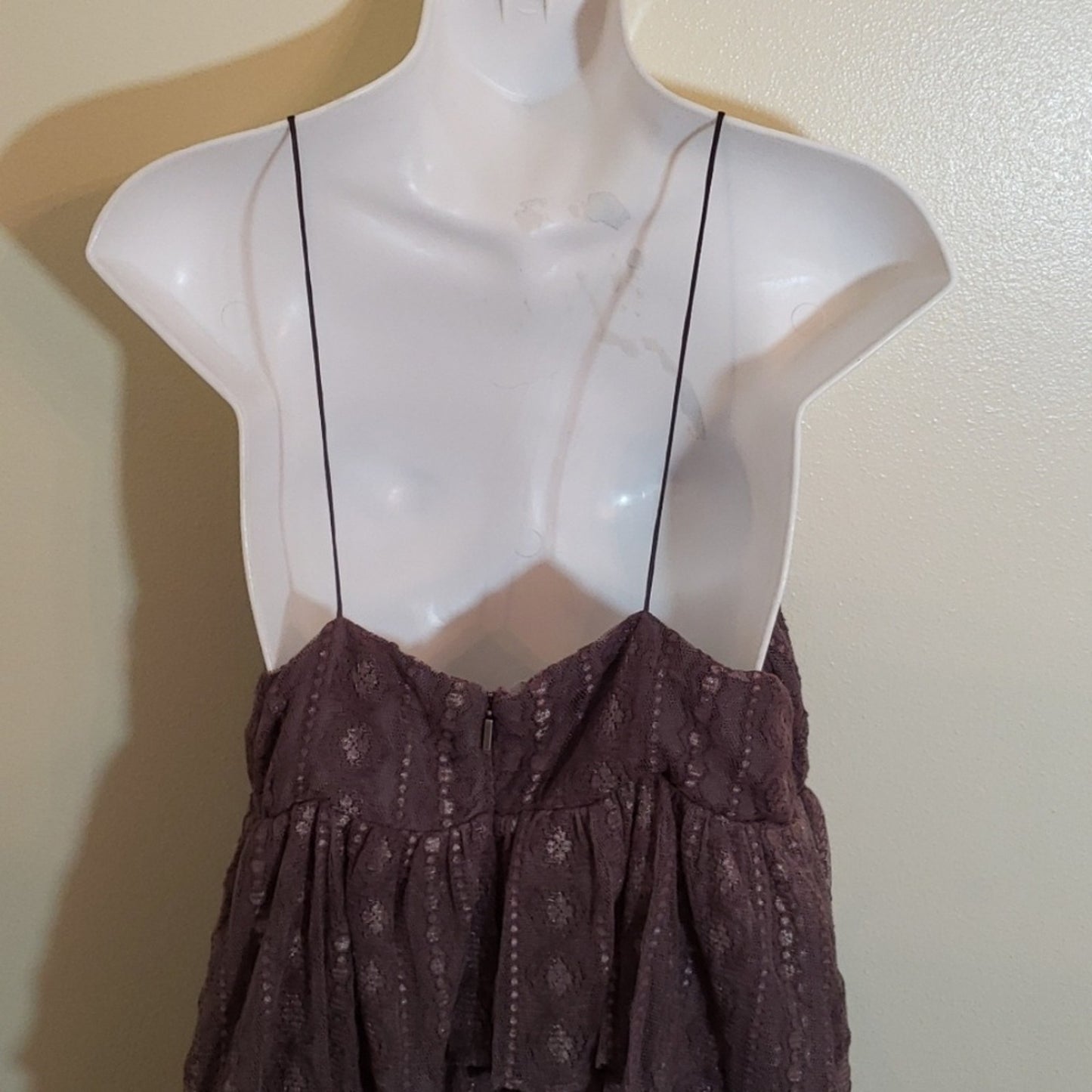 NWT Geren Ford Size 4 Mauve Layered Lace Dress
